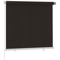 Produktbild för Rullgardin utomhus 165 (B) x 140 (H) cm brun HDPE