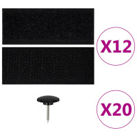 Produktbild för Insektsdraperier 2 st med magneter svart 210x90 cm