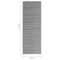 Produktbild för Utomhusmatta svart 80x250 cm PP