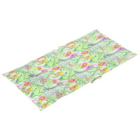 Produktbild för Stolsdynor 4 st bladmönster 100x50x3 cm oxfordtyg