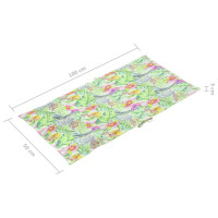 Produktbild för Stolsdynor 4 st bladmönster 100x50x3 cm oxfordtyg