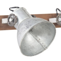 Produktbild för Industriell vägglampa silver 90x25 cm E27