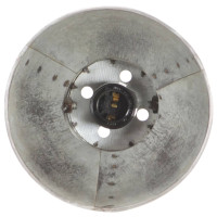 Produktbild för Skrivbordslampa industriell silver rund 58x18x90 cm E27