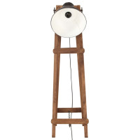 Produktbild för Golvlampa svart E27 massivt mangoträ