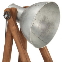 Produktbild för Golvlampa silver E27 massivt mangoträ