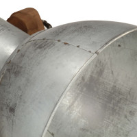 Produktbild för Golvlampa silver E27 massivt mangoträ