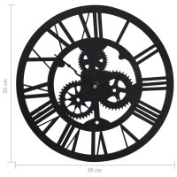 Produktbild för Väggklocka svart 30 cm akryl