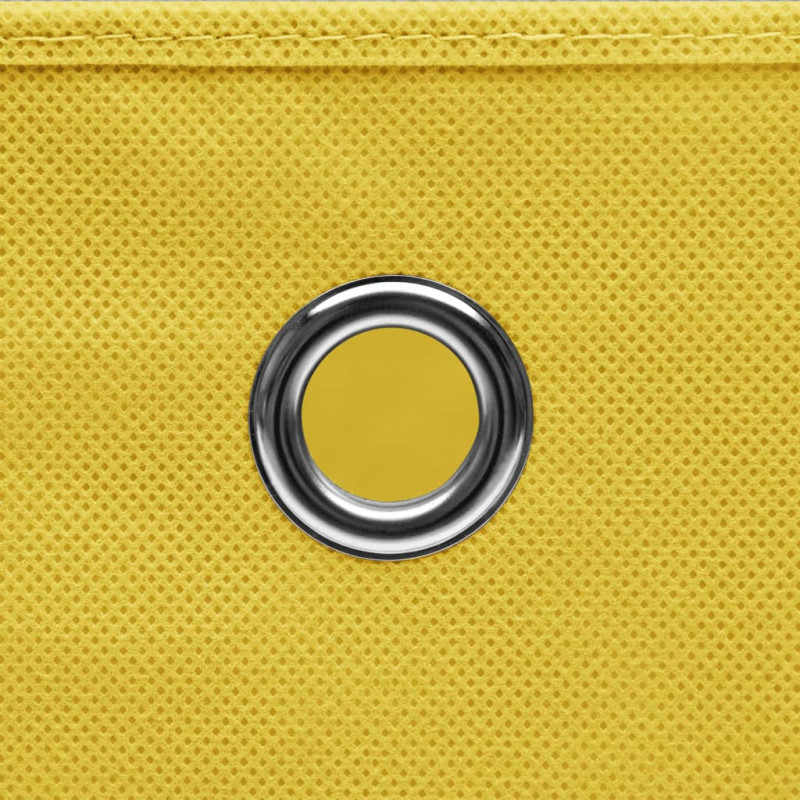 Produktbild för Förvaringslådor med lock 10 st 28x28x28 cm gul