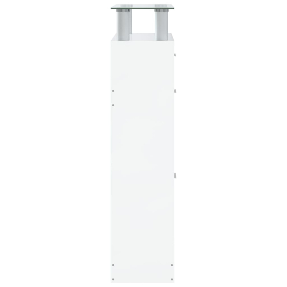 Produktbild för Skoskåp vit högglans 63x24x104 cm konstruerat trä