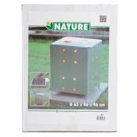 Produktbild för Nature Kompostbrännare galvaniserat stål 46x46x65 cm fyrkantig