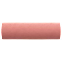 Miniatyr av produktbild för Prydnadskuddar 2 st rosa Ø15x50 cm sammet