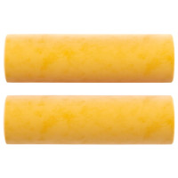 Miniatyr av produktbild för Prydnadskuddar 2 st gul Ø15x50 cm sammet