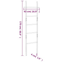 Produktbild för Handduksstege 170 cm massivt valnötsträ