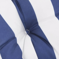 Produktbild för Stolsdynor 4 st blå&vit randig 40x40x7 cm tyg