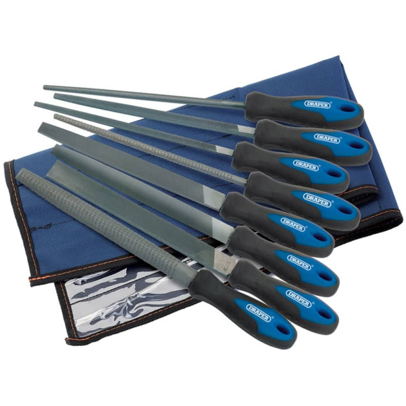 Produktbild för Draper Tools Filar och raspar 8 st 200 mm 44961