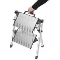 Produktbild för Hailo Trappstege med 2 steg Mini Comfort 45 cm aluminium 4310-100