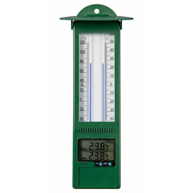 Produktbild för Nature Min-max Digital termometer utomhusbruk 9,5x2,5x24 cm