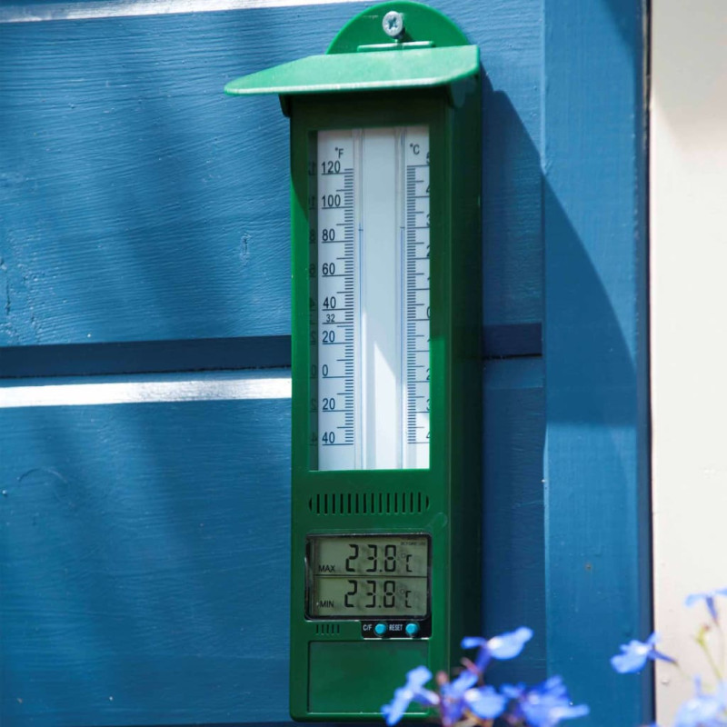 Produktbild för Nature Min-max Digital termometer utomhusbruk 9,5x2,5x24 cm