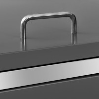 Produktbild för Skjul till fyra sopkärl 276,5x77,5x112,5 cm rostfritt stål