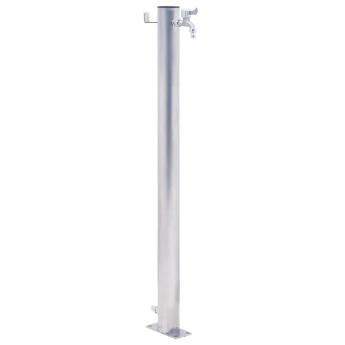 vidaXL Vattenpost 60 cm rostfritt stål rund