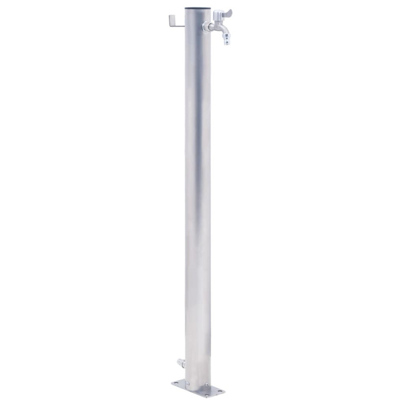 Produktbild för Vattenpost 60 cm rostfritt stål rund