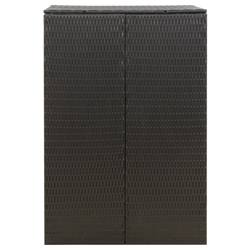 Produktbild för Skjul för soptunna svart 70x80x117 cm konstrotting
