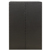 Produktbild för Skjul för soptunna svart 70x80x117 cm konstrotting