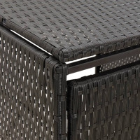Produktbild för Skjul för soptunna svart 70x80x117 cm konstrotting