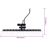 Produktbild för Mossrivare för åkgräsklippare 109 cm