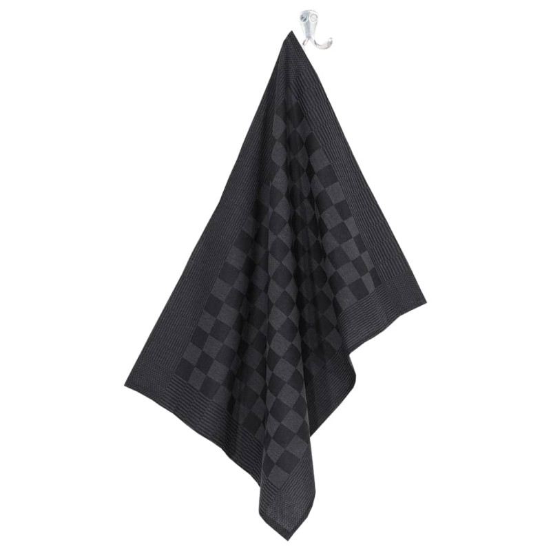 Produktbild för Handduksset 10 st svart och grå bomull