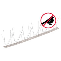 Produktbild för 5-raders fågelpiggar i rostfritt stål 20 st 10 m