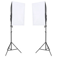 Produktbild för Fotostudio med lampor och bakgrund