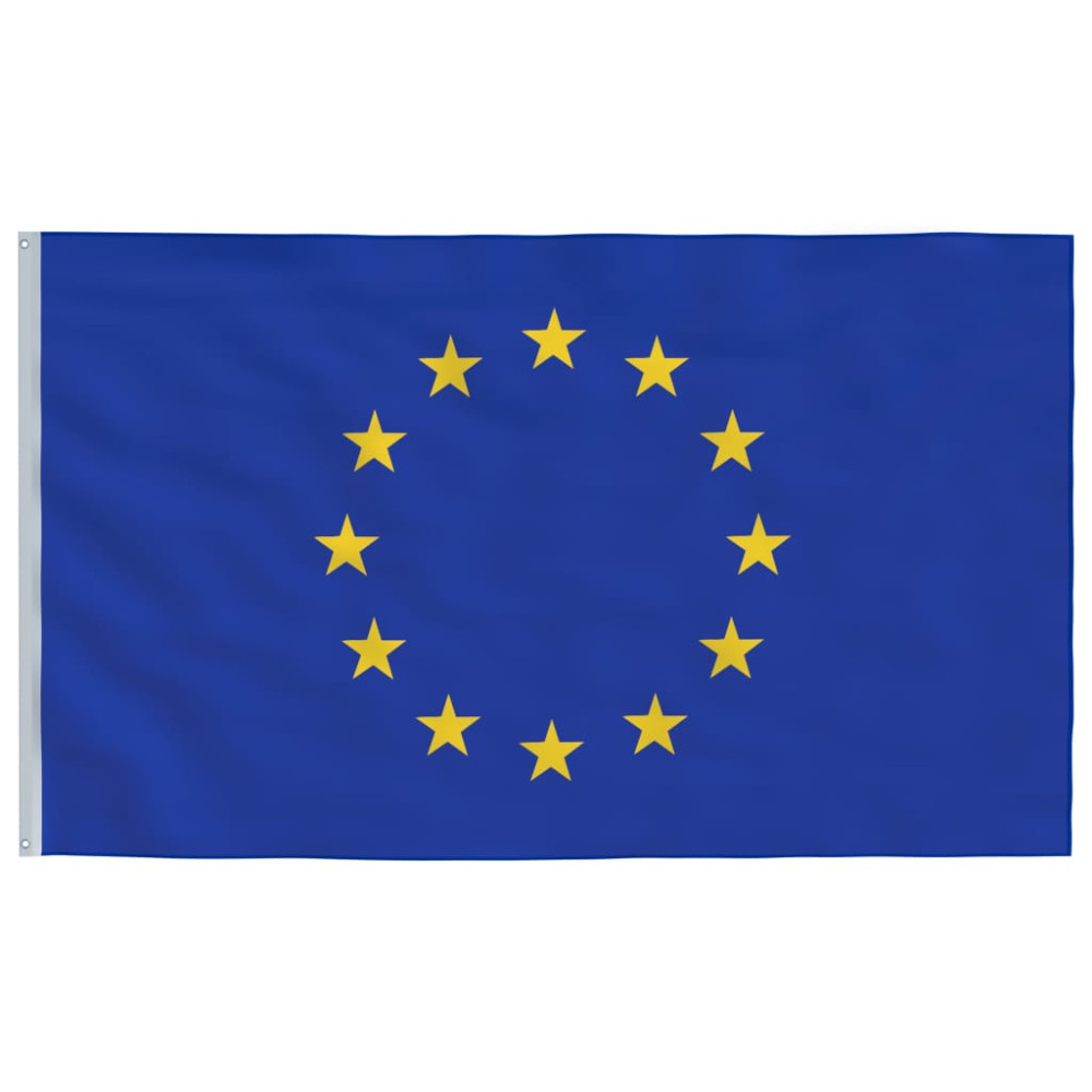 Produktbild för Europas flagga med flaggstång 6,08 m aluminium