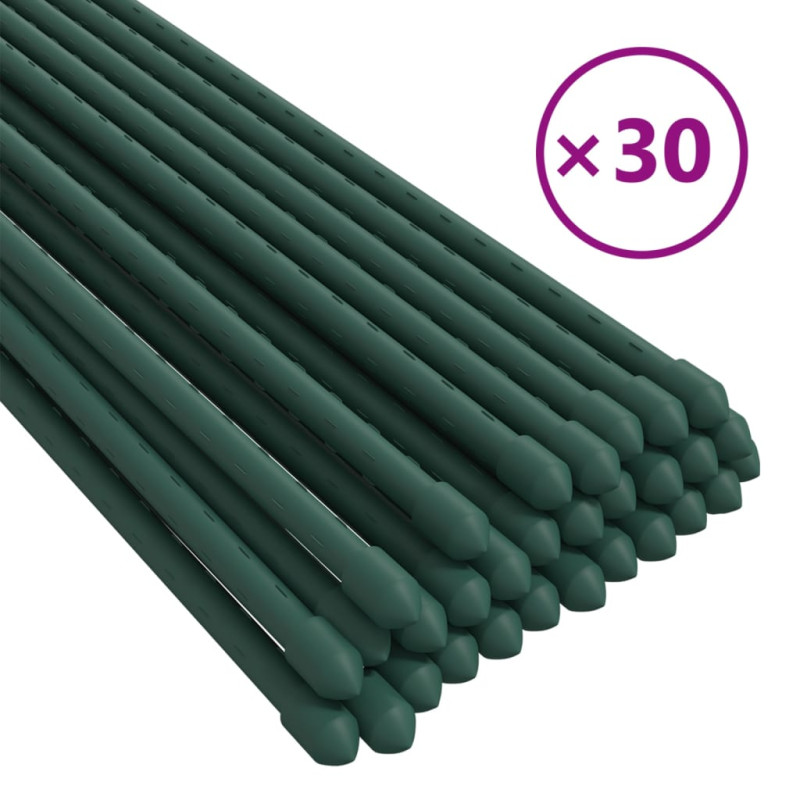 Produktbild för Växtstöd 30 st grön 90 cm stål