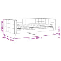 Produktbild för Dagbädd med madrass ljusgrå 90x190 cm sammet