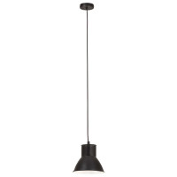 Produktbild för Hänglampa industriell 25 W svart rund 17 cm E27