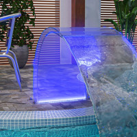 Produktbild för Poolfontän med RGB LED akryl 50 cm