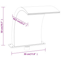 Produktbild för Poolfontän med RGB LED akryl 50 cm