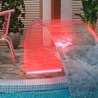 Produktbild för Poolfontän med RGB LED akryl 50 cm