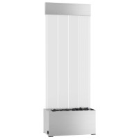 Produktbild för Bubbelpelare med RGB LED rostfritt stål och akryl 110 cm