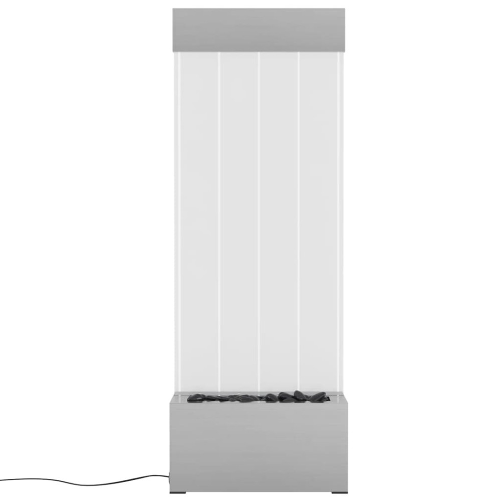 Produktbild för Bubbelpelare med RGB LED rostfritt stål och akryl 110 cm
