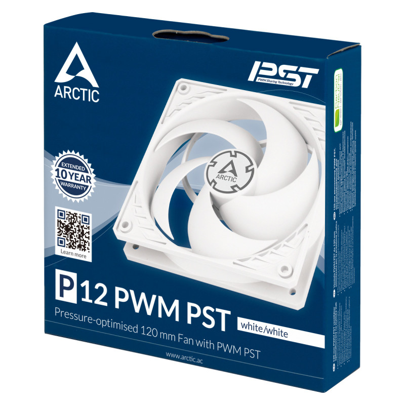 Produktbild för ARCTIC P12 PWM PST Datorväska Fan 12 cm Vit