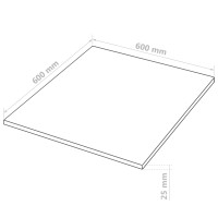 Produktbild för MDF-skivor 2 st kvadrat 60x60 cm 25 mm