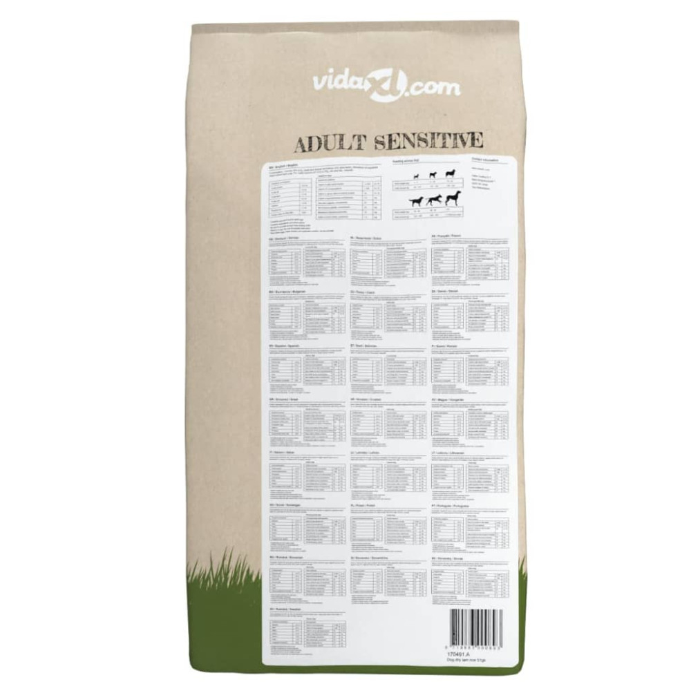 Produktbild för Premium Hundmat torr Adult Sensitive Lamb & Rice 2 st 30 kg
