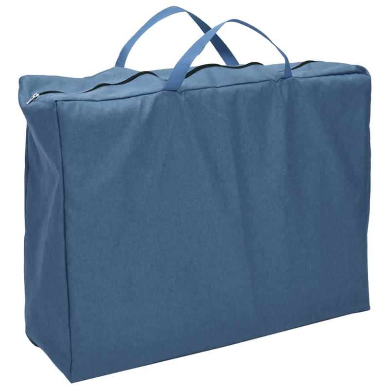 Produktbild för Lekhage med madrass marinblå linnetyg