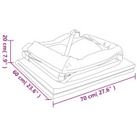Produktbild för Lekhage med madrass taupe linnetyg