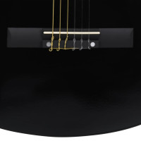 Produktbild för Klassisk gitarr för nybörjare 8 delar svart 1/2 34"