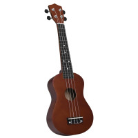 Produktbild för Ukulele med väska för barn sopran mörkt trä 23"