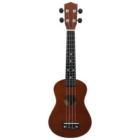 Produktbild för Ukulele med väska för barn sopran mörkt trä 23"