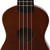 Produktbild för Ukulele med väska för barn sopran mörkt trä 23"